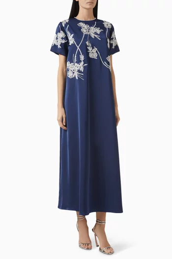 Floral Embroidered Maxi Dress