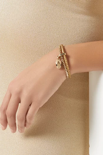 Serpenti Forever Bracelet in Leather & Gold-plated Brass