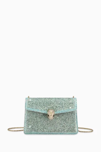 Mini Serpenti Forever Crossbody Bag in Suede