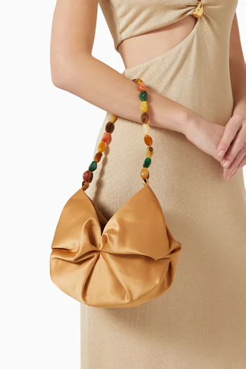 Small Rosh Tote Bag in Satin