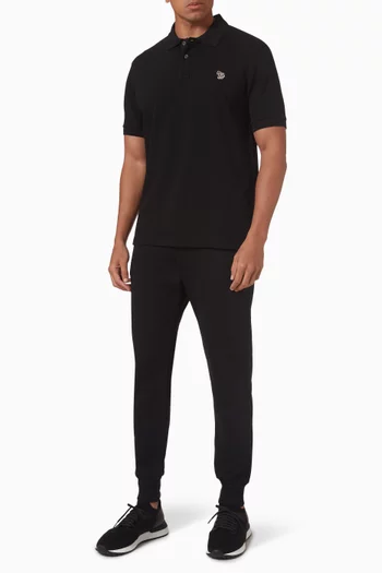 Zebra Logo Polo Shirt in Cotton Piqué