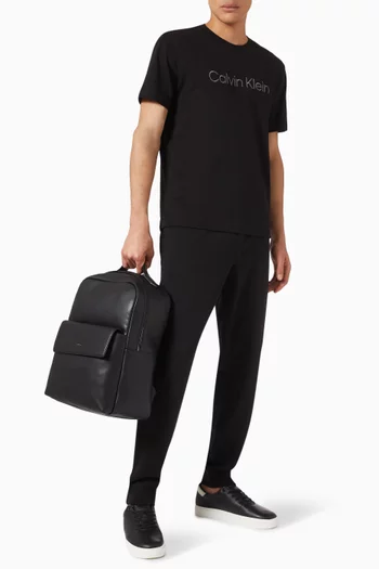 Modern Business Backpack in Faux Leather