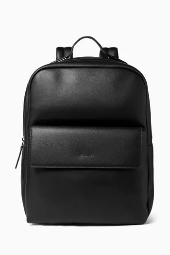 Modern Business Backpack in Faux Leather
