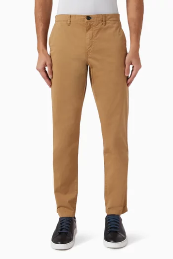 Tapered Chino Pants in Stretch Cotton