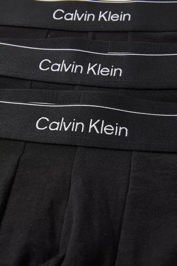 Icon Logo Trunks in Stretch Cotton, Set of 3