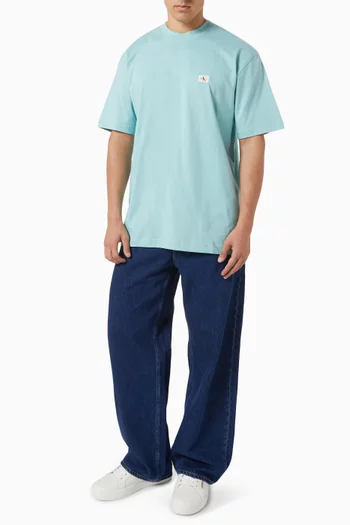 Logo Embroidered T-shirt in Cotton