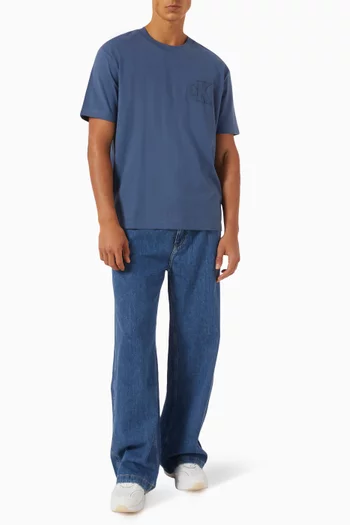 Logo Appliqué T-shirt in Cotton Jersey