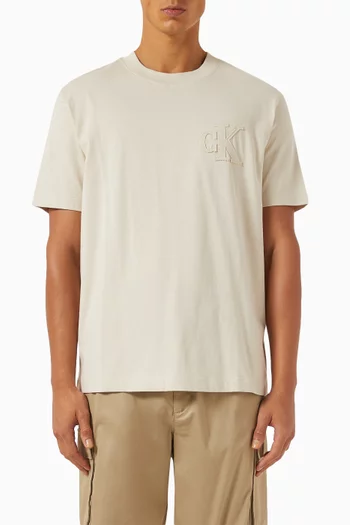 Logo Appliqué T-shirt in Cotton Jersey