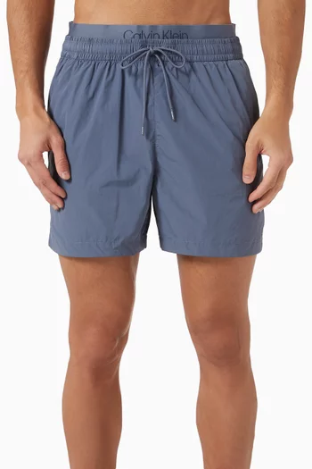 Double-waistband Swim Shorts in Recycled Nylon