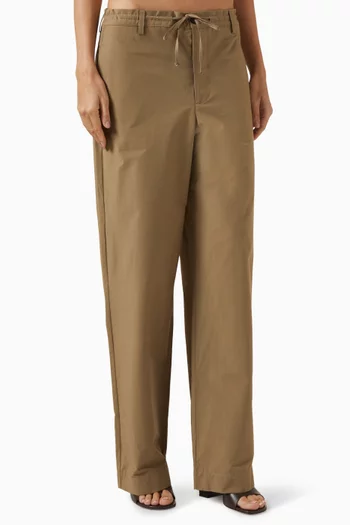 Enea Drawstring-waist Pants in Cotton