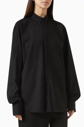 Egle Shirt in Virgin Wool Crepe