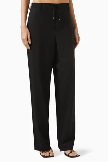Enea Drawstring-waist Pants in Virgin Wool