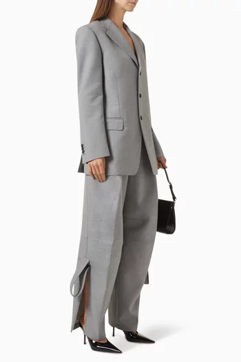 Anteo Wide-leg Pants in Virgin Wool