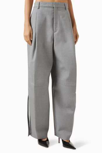 Anteo Wide-leg Pants in Virgin Wool