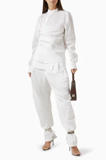 Ariele Wide-leg Pants in Cotton Poplin