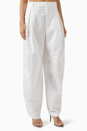 Ariele Wide-leg Pants in Cotton Poplin