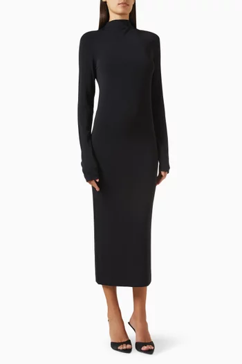 Aria Midi Dress in Viscose Blend