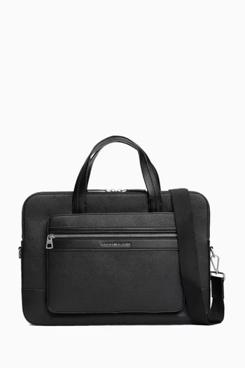 TH Central Logo Laptop Bag in Faux Leather