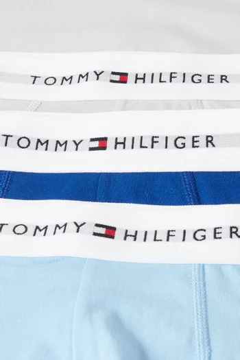 Signature Logo Boxer Briefs in Stretch Organic Cotton, Set of 3