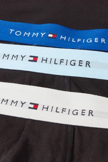 Signature Logo Boxer Briefs in Stretch Cotton, Set of 3