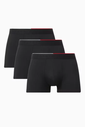 Repeat Logo Boxer Briefs in Stretch Microfibre, Set of 3