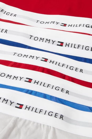 Signature Logo Boxer Briefs in Stretch Cotton, Set of 5