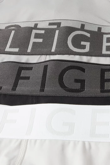 Logo Boxer Briefs in Microfibre, Set of 3