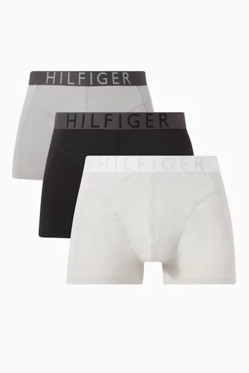 Logo Boxer Briefs in Microfibre, Set of 3