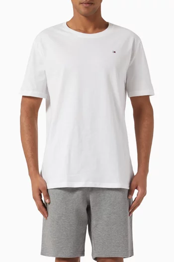 طقم تي شيرت بفتحة رقبة مستديرة قطن، 3 قطع