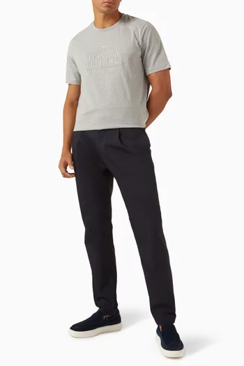 Logo-embroidered T-shirt in Cotton-jersey
