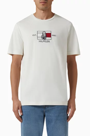 Flag Sailing T-shirt in Cotton