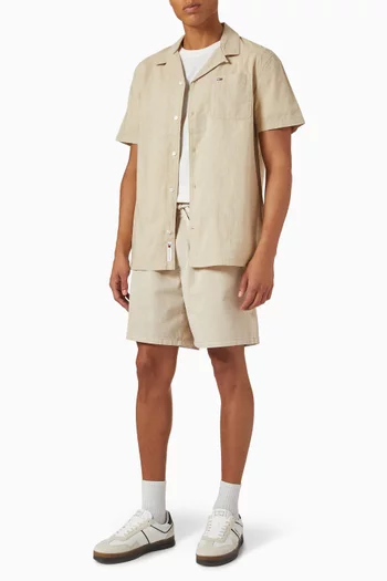 Beach Shorts in Cotton Twill
