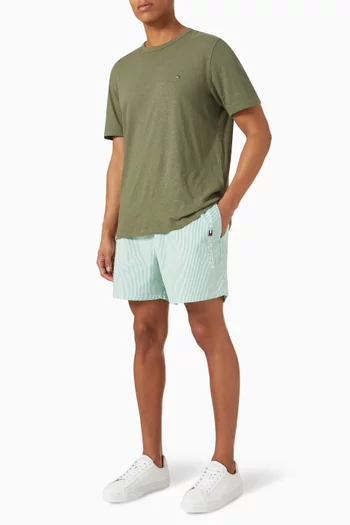 Striped Swim Shorts in Nylon
