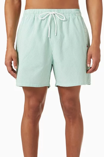 Striped Swim Shorts in Nylon