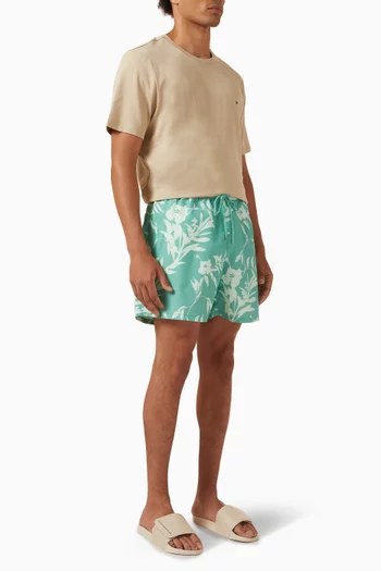 Original-print Mid-length Swim Shorts