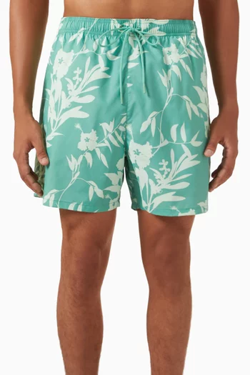 Original-print Mid-length Swim Shorts