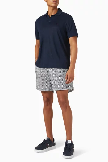 Printed Swim Shorts in Nylon