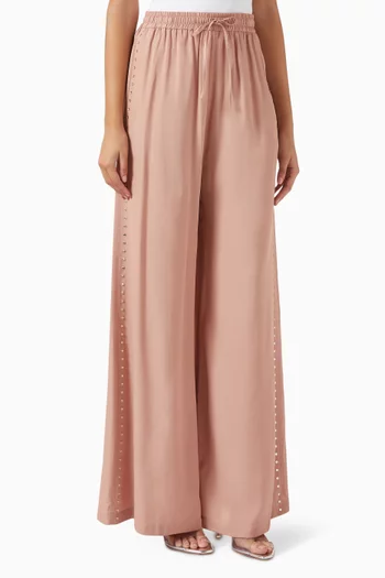 Crystal-embellished Pants in Viscose
