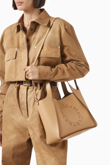 Stella Logo Crossbody Bag in Eco Alter Grained Mat