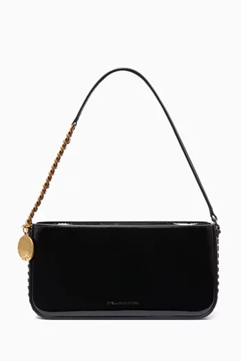 Frayme Baguette Bag in Patent Faux Leather