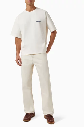 بنطال جينز دينم بقصة ساق مستقيمة