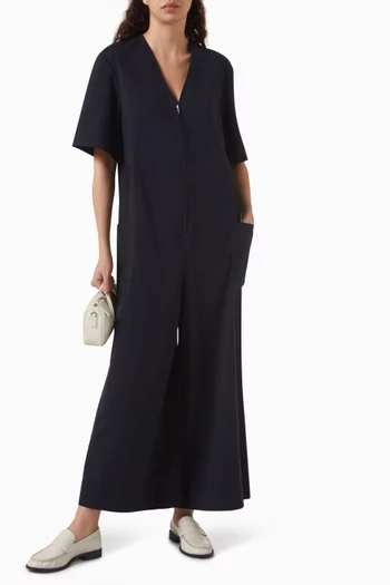 Panelled V-Neck Jumpsuit