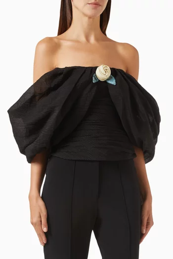 The Garden Renaissance Top in Organza