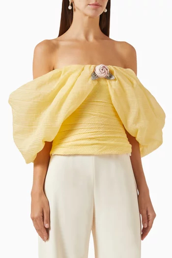 The Garden Renaissance Top in Organza