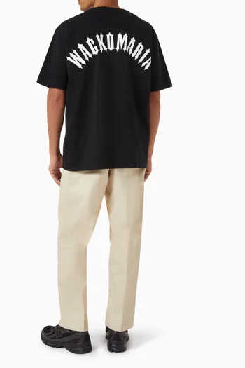 Washed Logo T-shirt in Cotton Jersey