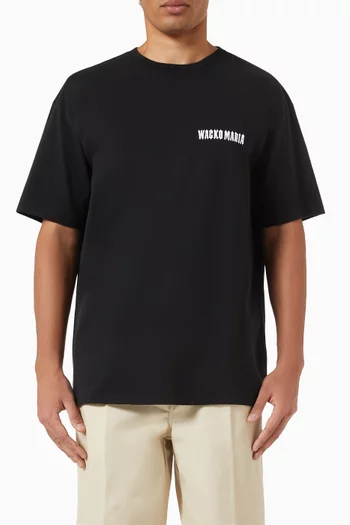 Washed Logo T-shirt in Cotton Jersey