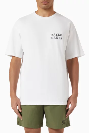 Washed Logo T-shirt in Cotton Jersey