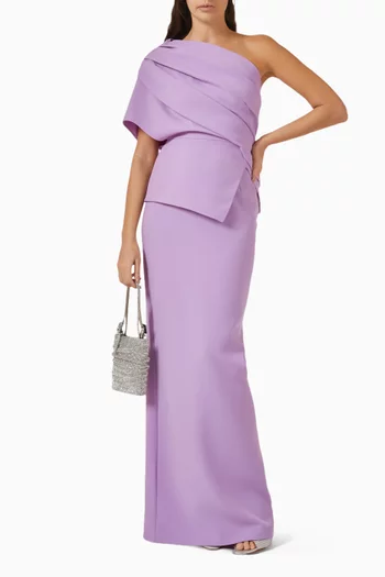 Elyna Column Gown in Crepe