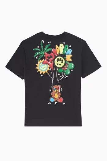Graphic-print Crew Neck T-shirt in Cotton