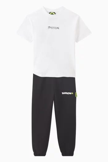 Graphic-print Crew Neck T-shirt in Cotton
